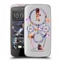 Полупрозрачный дизайнерский пластиковый чехол для HTC Desire 500 Прозрачные обереги 3