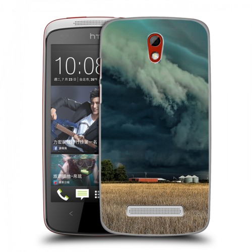 Дизайнерский пластиковый чехол для HTC Desire 500 молния