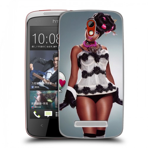 Дизайнерский пластиковый чехол для HTC Desire 500 Ники Минаж