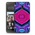 Дизайнерский пластиковый чехол для HTC Desire 700 Цветные агаты