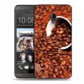 Дизайнерский пластиковый чехол для HTC Desire 700 кофе текстуры