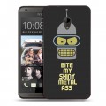 Дизайнерский пластиковый чехол для HTC Desire 700 Футурама