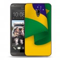 Дизайнерский силиконовый чехол для HTC Desire 700 Флаг Бразилии