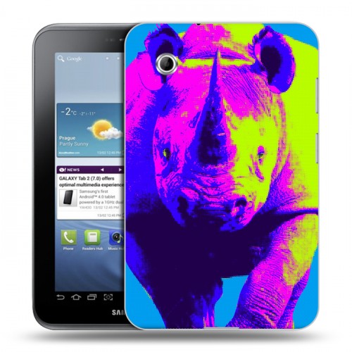 Дизайнерский силиконовый чехол для Samsung Galaxy Tab 2 7.0 Животный поп-арт