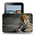Дизайнерский силиконовый чехол для Samsung Galaxy Tab 2 7.0 Леопард