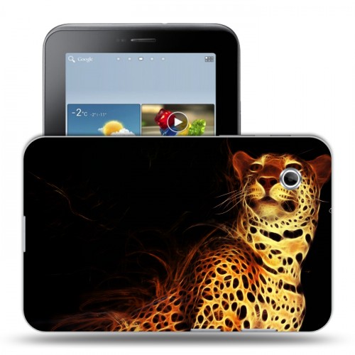 Дизайнерский силиконовый чехол для Samsung Galaxy Tab 2 7.0 Леопард