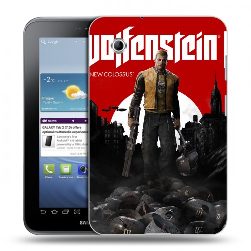 Дизайнерский силиконовый чехол для Samsung Galaxy Tab 2 7.0 Wolfenstein