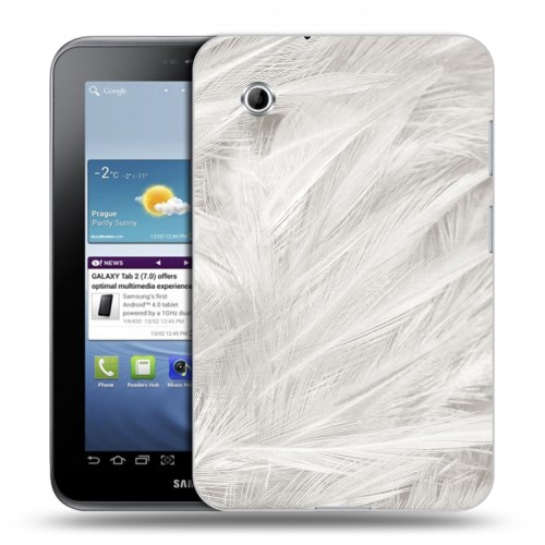 Дизайнерский силиконовый чехол для Samsung Galaxy Tab 2 7.0 Перья