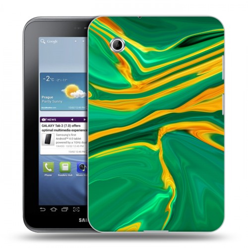 Дизайнерский силиконовый чехол для Samsung Galaxy Tab 2 7.0 Цветные агаты
