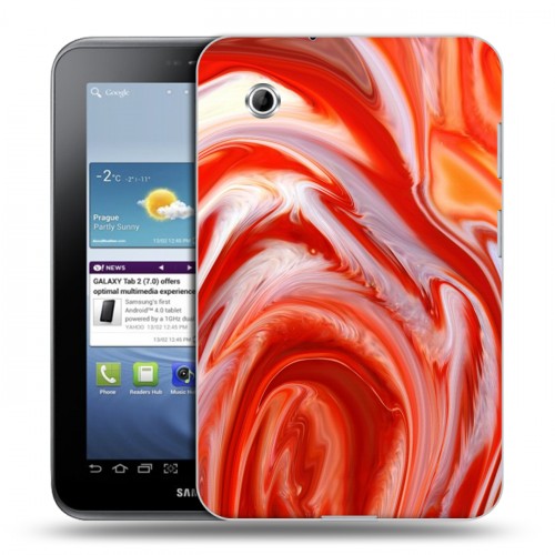 Дизайнерский силиконовый чехол для Samsung Galaxy Tab 2 7.0 Цветные агаты