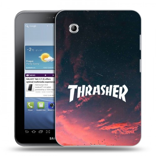 Дизайнерский силиконовый чехол для Samsung Galaxy Tab 2 7.0 Скейтер стиль