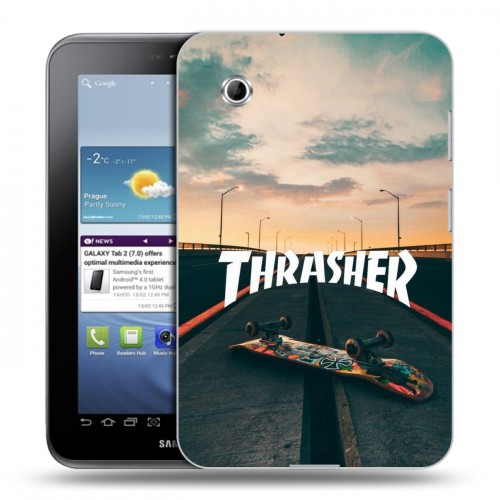 Дизайнерский силиконовый чехол для Samsung Galaxy Tab 2 7.0 Скейтер стиль