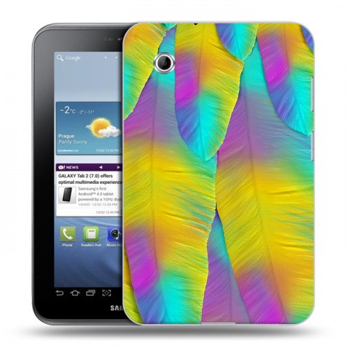 Дизайнерский силиконовый чехол для Samsung Galaxy Tab 2 7.0 Контрастные перья