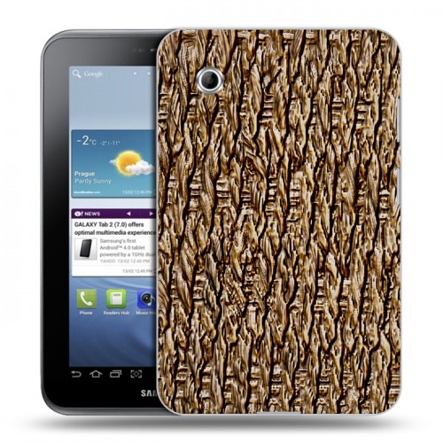 Дизайнерский силиконовый чехол для Samsung Galaxy Tab 2 7.0 Плетеные текстуры