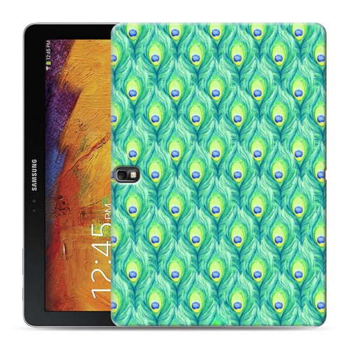 Дизайнерский силиконовый чехол для Samsung Galaxy Note 10.1 2014 editon Перья павлина