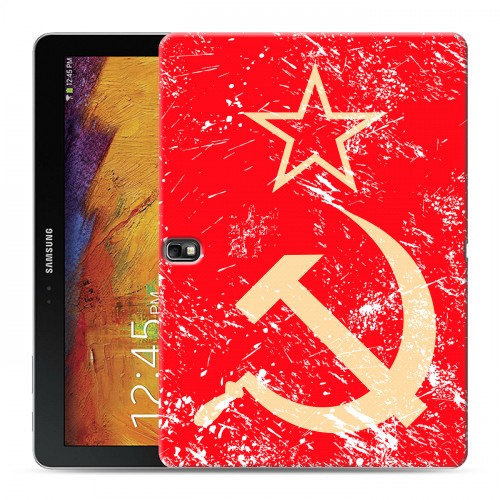 Дизайнерский силиконовый чехол для Samsung Galaxy Note 10.1 2014 editon Флаг СССР 