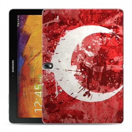 Дизайнерский силиконовый чехол для Samsung Galaxy Note 10.1 2014 editon Флаг Турции
