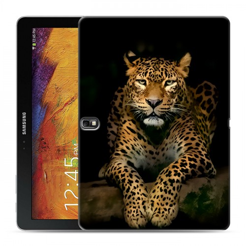 Дизайнерский силиконовый чехол для Samsung Galaxy Note 10.1 2014 editon Леопард