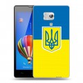 Дизайнерский силиконовый чехол для Huawei Honor 3 Флаг Украины