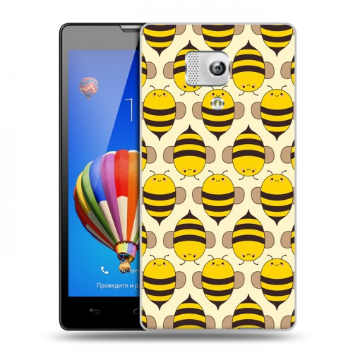 Дизайнерский пластиковый чехол для Huawei Honor 3 Пчелиные узоры