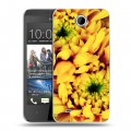 Дизайнерский пластиковый чехол для HTC Desire 300 Монохромные цветы