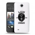 Дизайнерский пластиковый чехол для HTC Desire 300 Символика льва