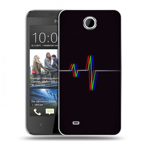 Дизайнерский пластиковый чехол для HTC Desire 300 Неоновые образы