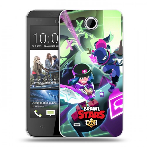 Дизайнерский пластиковый чехол для HTC Desire 300 Brawl Stars