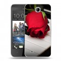 Дизайнерский пластиковый чехол для HTC Desire 300 Розы