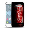 Дизайнерский пластиковый чехол для Alcatel One Touch Pop C5 Coca-cola