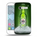 Дизайнерский пластиковый чехол для Alcatel One Touch Pop C5 Heineken