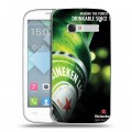 Дизайнерский пластиковый чехол для Alcatel One Touch Pop C5 Heineken