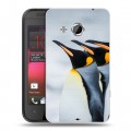 Дизайнерский пластиковый чехол для HTC Desire 200 Пингвины