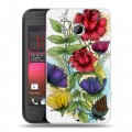 Дизайнерский пластиковый чехол для HTC Desire 200 Цветочная акварель