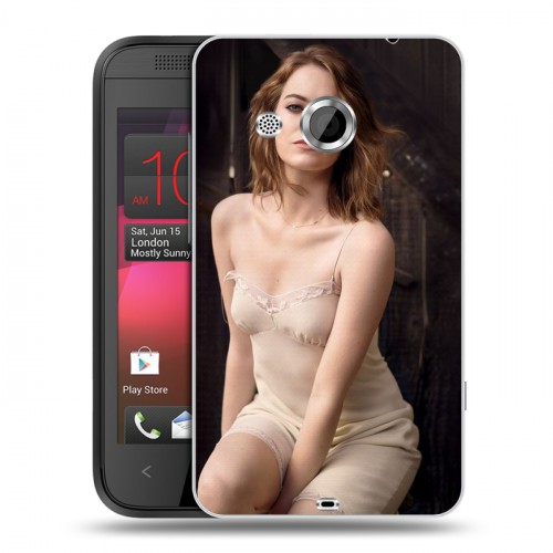 Дизайнерский пластиковый чехол для HTC Desire 200 Эмма Стоун