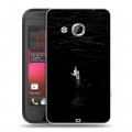 Дизайнерский пластиковый чехол для HTC Desire 200 Черно и кратко