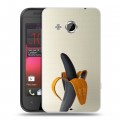 Дизайнерский пластиковый чехол для HTC Desire 200 Черное золото