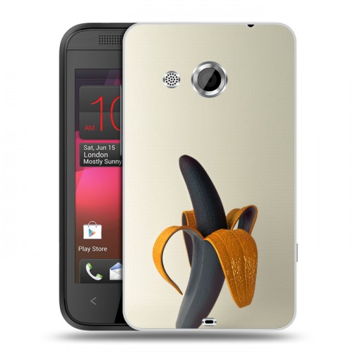 Дизайнерский пластиковый чехол для HTC Desire 200 Черное золото