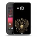Дизайнерский пластиковый чехол для HTC Desire 200 герб России золотой