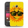 Дизайнерский пластиковый чехол для HTC Desire 200 Солнце