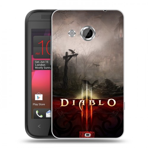 Дизайнерский пластиковый чехол для HTC Desire 200 Diablo