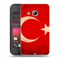 Дизайнерский пластиковый чехол для HTC Desire 200 Флаг Турции