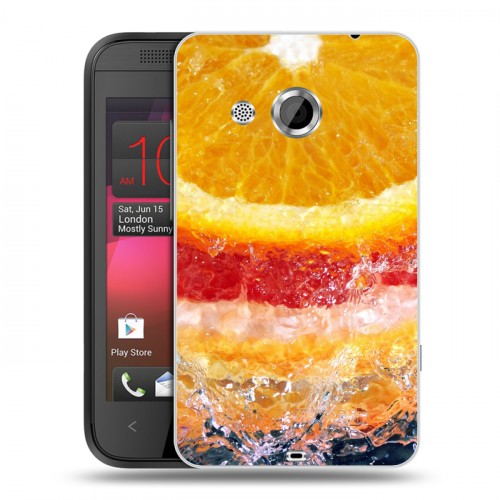 Дизайнерский пластиковый чехол для HTC Desire 200 Апельсины