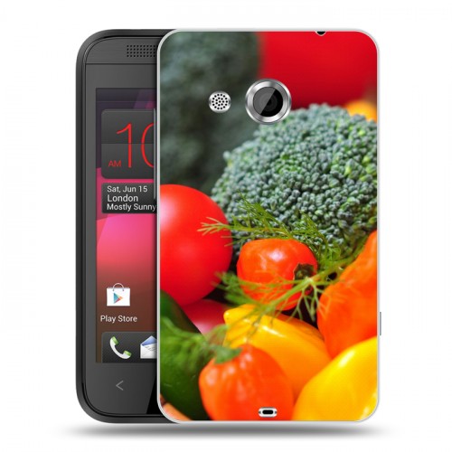 Дизайнерский пластиковый чехол для HTC Desire 200 Овощи