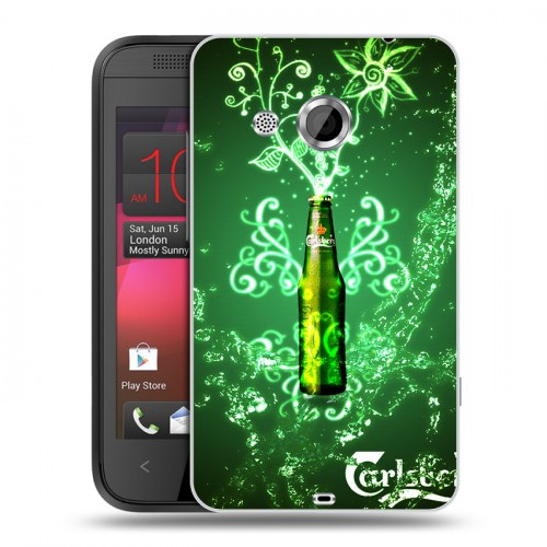 Дизайнерский пластиковый чехол для HTC Desire 200 Carlsberg