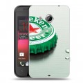 Дизайнерский пластиковый чехол для HTC Desire 200 Heineken