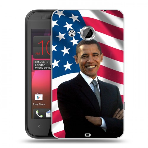 Дизайнерский пластиковый чехол для HTC Desire 200 Барак Обама