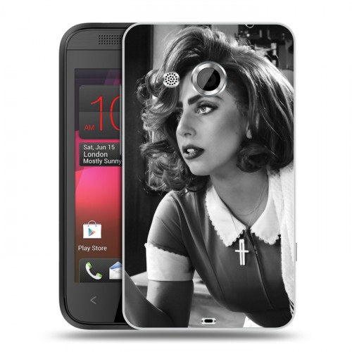 Дизайнерский пластиковый чехол для HTC Desire 200 Леди Гага