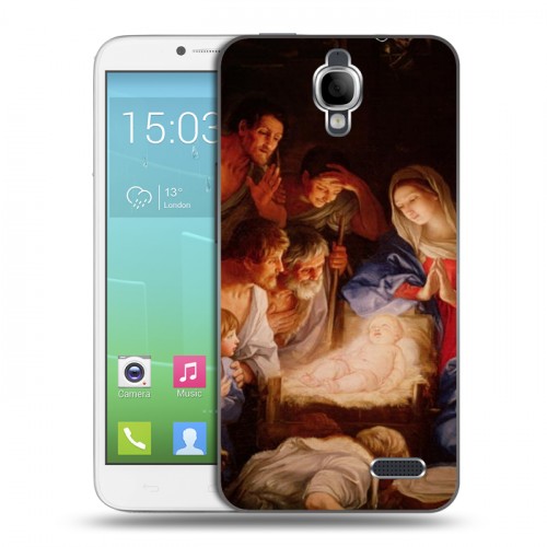 Дизайнерский силиконовый чехол для Alcatel One Touch Idol Рождество Христово