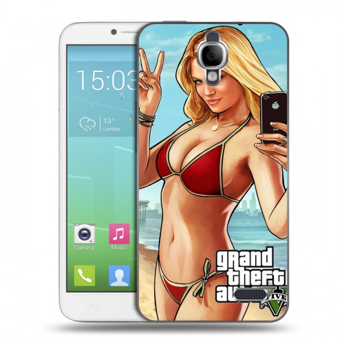 Дизайнерский силиконовый чехол для Alcatel One Touch Idol GTA